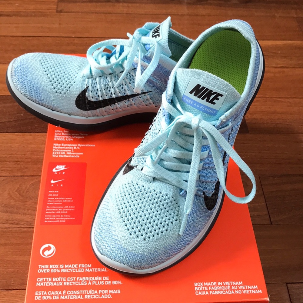 Nike FREE RN FLYKNIT 4.0 (2014) Light Blue Size 7